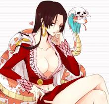 Toon sex pic ##00013061792 boa hancock breasts cape cleavage epaulettes highres long hair one piece salome (one piece) skull snake