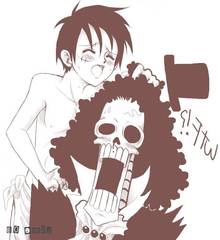 Toon sex pic ##000130279766 brook monkey d. luffy one piece yaoi