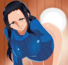 Toon sex pic ##0001301585283 animated animated ass breasts female nico robin one piece smile solo