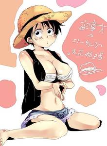 Toon sex pic ##0001301199897 1girl breasts busty cleavage clothing color female female only genderswap human jean shorts light skin luffyko monkey d luffy one piece rule 63 skin solo straw hat voluptuous