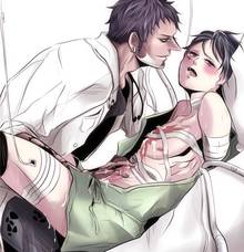 Toon sex pic ##0001301351334 2boys arms behind back bandage cum cum on self doctor gay hospital labcoat male male only medical monkey d. luffy monkey d luffy multiple boys one piece patient restrained stethoscope trafalgar law yaoi