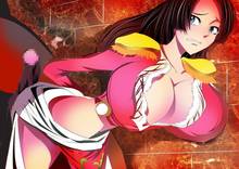 Toon sex pic ##0001301042253 black hair boa hancock breasts buttjob cleavage clothed female nude male fat man large breasts one piece penis taiyaki (artist)