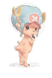 Toon sex pic ##000130875345 1boy antlers back chopper hat male monster boy nude one piece solo solo male standing tail tony tony chopper