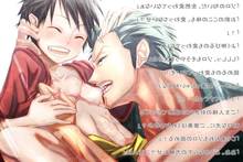 Toon sex pic ##0001301433023 2boys bite gay male male only monkey d. luffy monkey d luffy multiple boys nipple tweak nipples one piece open shirt roronoa zoro saliva translation request yaoi