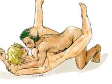 Toon sex pic ##0001301397492 2boys aevium barefoot blonde hair feet gay green hair male male only multiple boys nude one piece pixiv roronoa zoro sanji yaoi