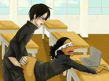 Toon sex pic ##000130420416 alternate costume anal bent over black hair blindfold classroom computer desk laptop male monkey d. luffy monkey d luffy multiple boys navo one piece school sex student usopp yaoi