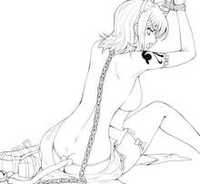 Toon sex pic ##000130385911 animal ear ass bondage blush bondage breasts butt crack cat ear catgirl chains chains elbow gloves from behind gloves hairu high heels line art looking back monochrome nami one piece rope shoes short hair sideboob sitting solo tail tattoo thighhighs topless